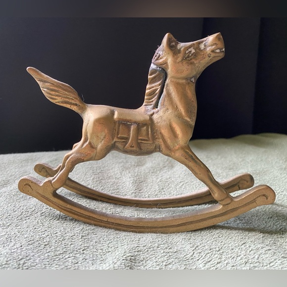 Vintage Brass 5" Rocking Horse - Picture 1 of 3